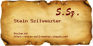 Stein Szilveszter névjegykártya